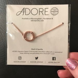 Adore rose gold bracelet with Swarovski crystals